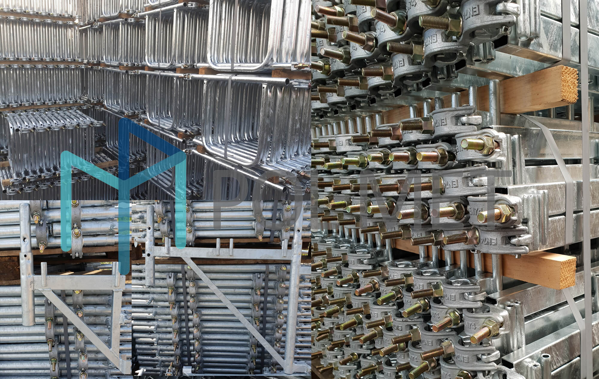POL-MET échafaudage de façade, chantier, tubulaire, modulaire, plettac